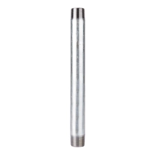 B & K STZ Industries 2-1/2 in. MIP each X 2-1/2 in. D MIP Galvanized Steel 12 in. L Nipple 351U212X12 - main